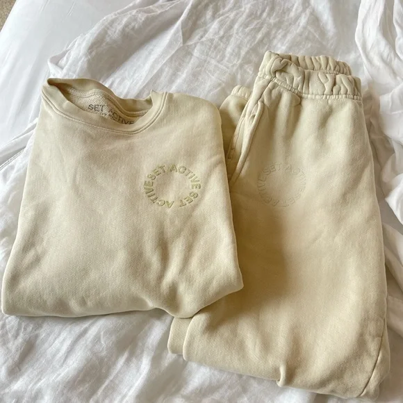 Set active sweat set in oat milk - Picture 2 of 2